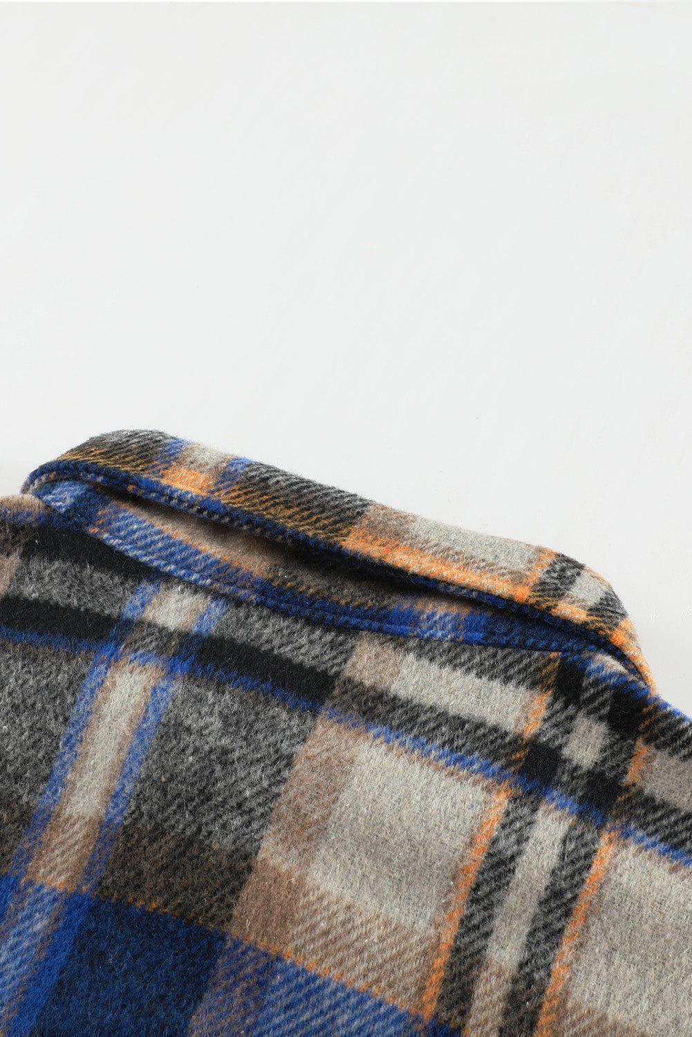 Multicolor Plaid Casual Button Up Flannel Shacket