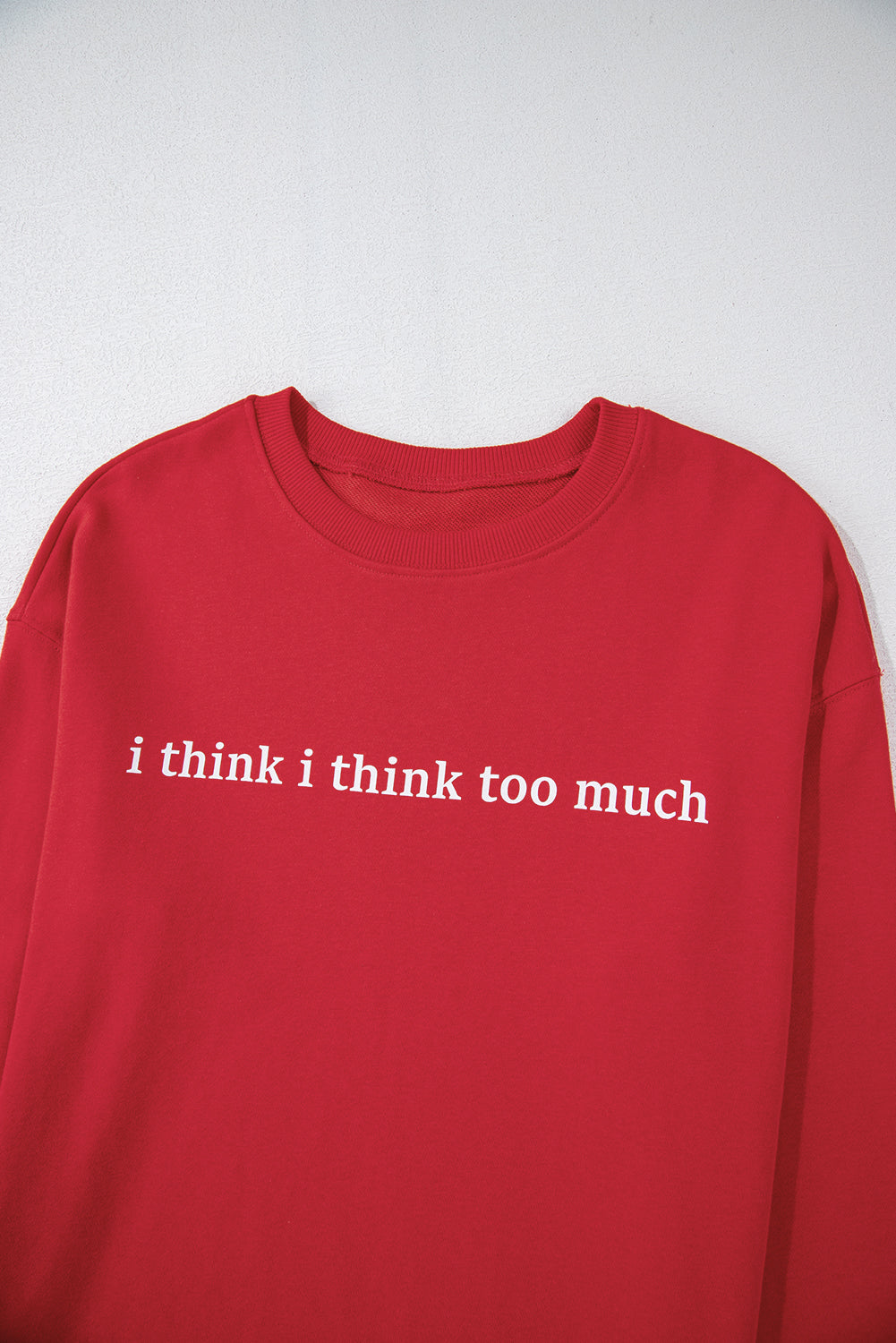 I Think I Think Too Much (Your Thoughts Are Not Facts) Red Graphic Sweatshirt